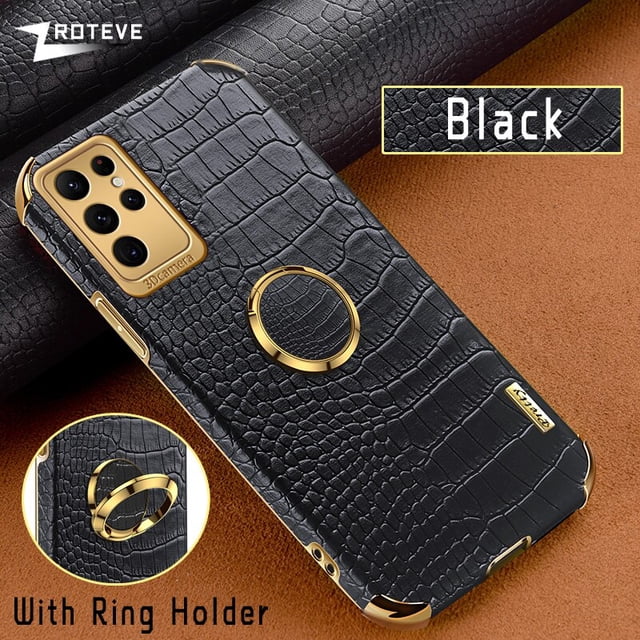 Funda S23 ZROTEVE de piel con patrón de cocodrilo para Samsung Galaxy S22 Ultra S20 S21 FE Note 20 9 10 Lite Note20 S10 Plus Tan Jianjun unisex
