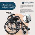 thumbnail image 2 of Silla Ruedas Todo Terreno Plegable Estructura Acero Descansa Brazo Abatible Reposapies Freno Usuario Soporta 150kg, 2 of 5