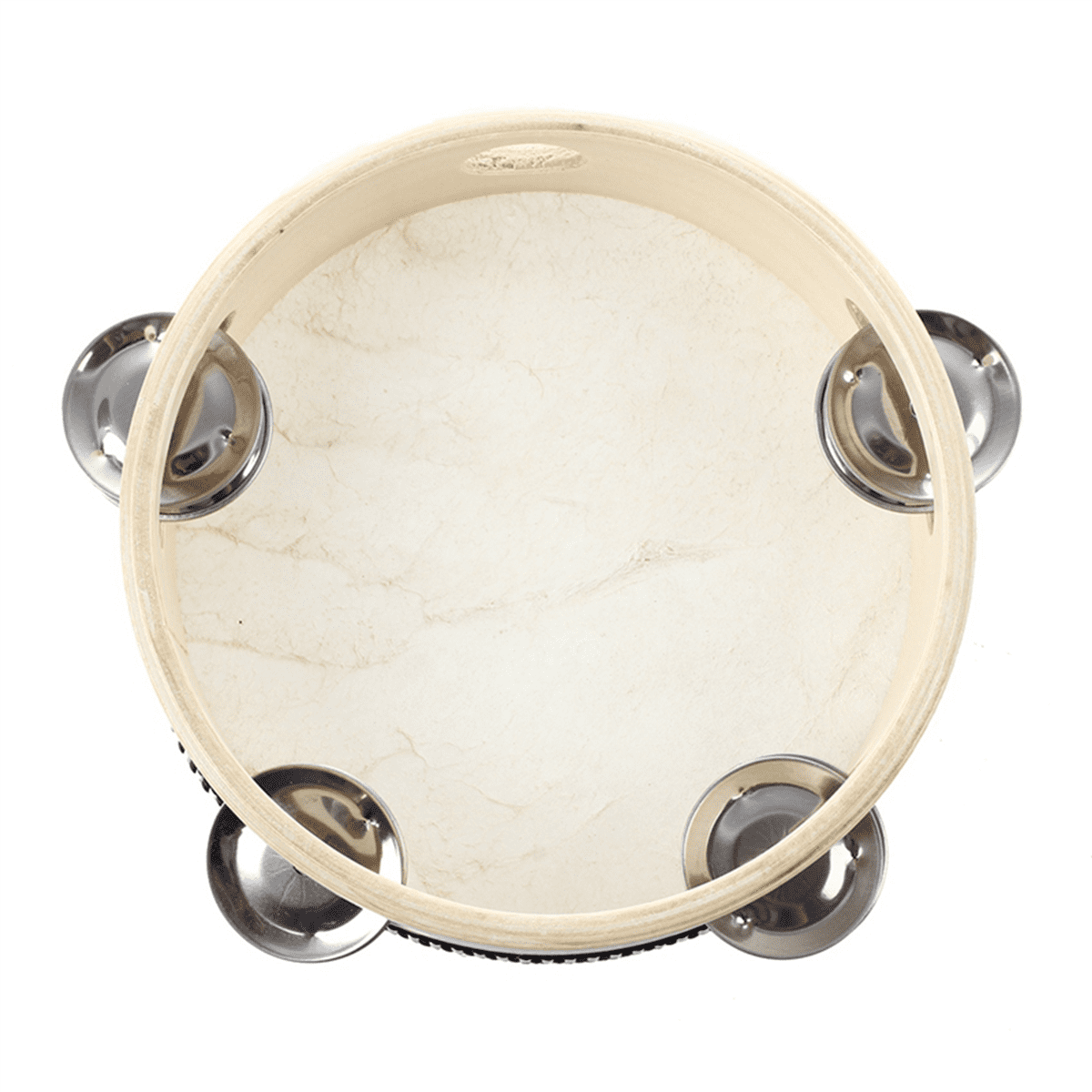 Lightweight Tambourine, Sheepskin White, 6", 10 Count