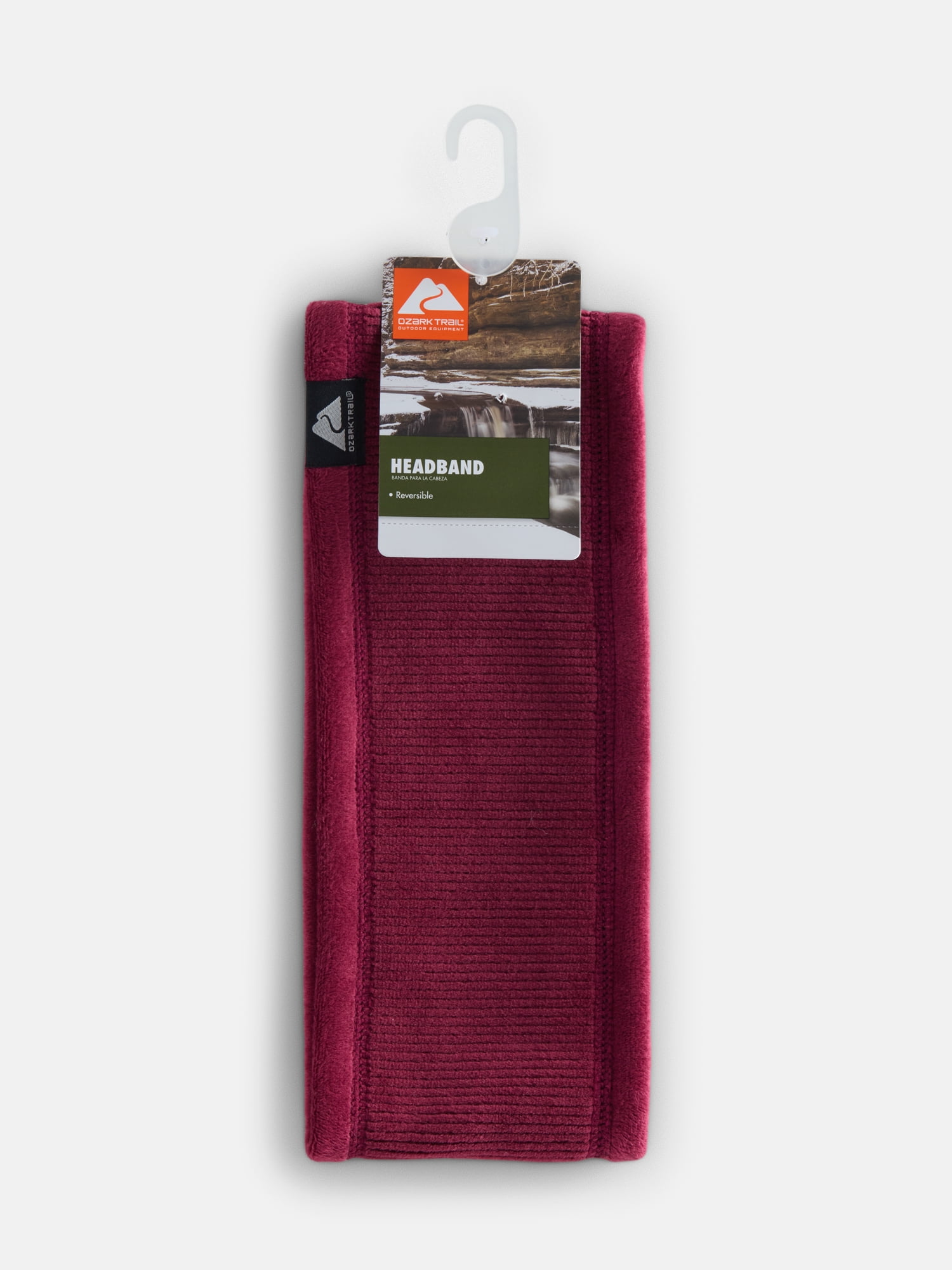 Ozark Trail Women's Reversible Corduroy Headband, Red Pomegranate