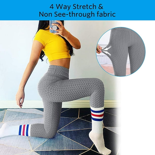 Women's Anti-Cellulite Yoga Pants Waffle Leggings