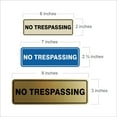 thumbnail image 2 of Standard No Trespassing Sign - Red / Gold - Small 2" X 6", 2 of 5