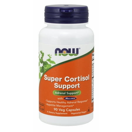 NOW Supplements, Super Cortisol Support (Combines Vitamin C, Pantothenic Acid, and Chromium Chelavite® with Relora®), 90 Veg (Best Supplement To Lower Cortisol)