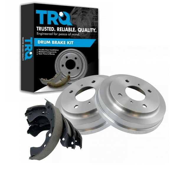 TRQ Brake Drums & Shoes Rear Kit Fits Select 01-06 Nissan Sentra
