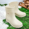 thumbnail image 5 of XIMIN Women Short Rain Boots Lightweight Waterproof Garden Boots Outdoor Anti-Slip Chelsea Rain Boots Stylish Mid Heel Rubber Ankle Booties with Comfy Insoles, 5 of 7