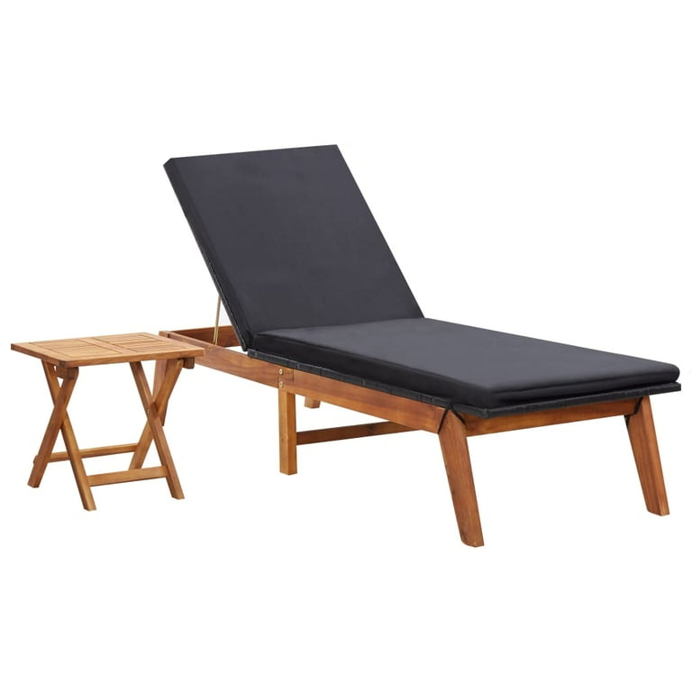 Rattan sun lounger with table new arrivals