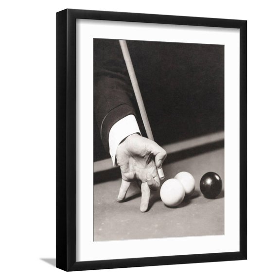 Art.com Billiards World Champion Willie Hoppe's Hand Was Insured for $100,000 Premium Photographic Print, Black Frame Wall Art, 17" x 21"
