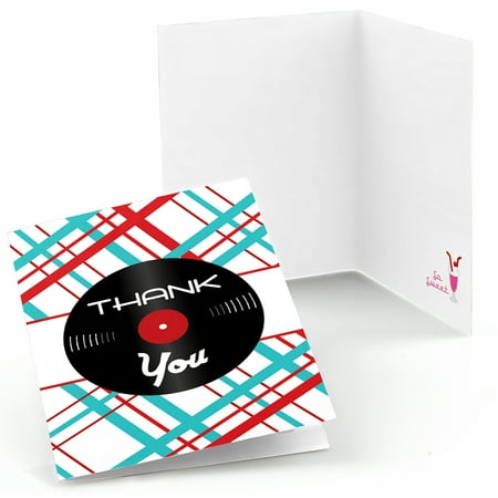 - 50's Sock Hop - 1950s Rock N Roll Party Thank You Cards (8 count)