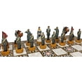 thumbnail image 5 of US American Civil War Queens Painted Chess Set W/ 17" Mosaic Color Board, 5 of 6