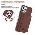 thumbnail image 3 of Allytechgroup Wallet Case for iPhone 11, RFID Blocking PU Leather Stand Phone Shell with Credit Card Slot Shockproof Protective Back Cover for iPhone 11 Women Men, Brown, 3 of 6