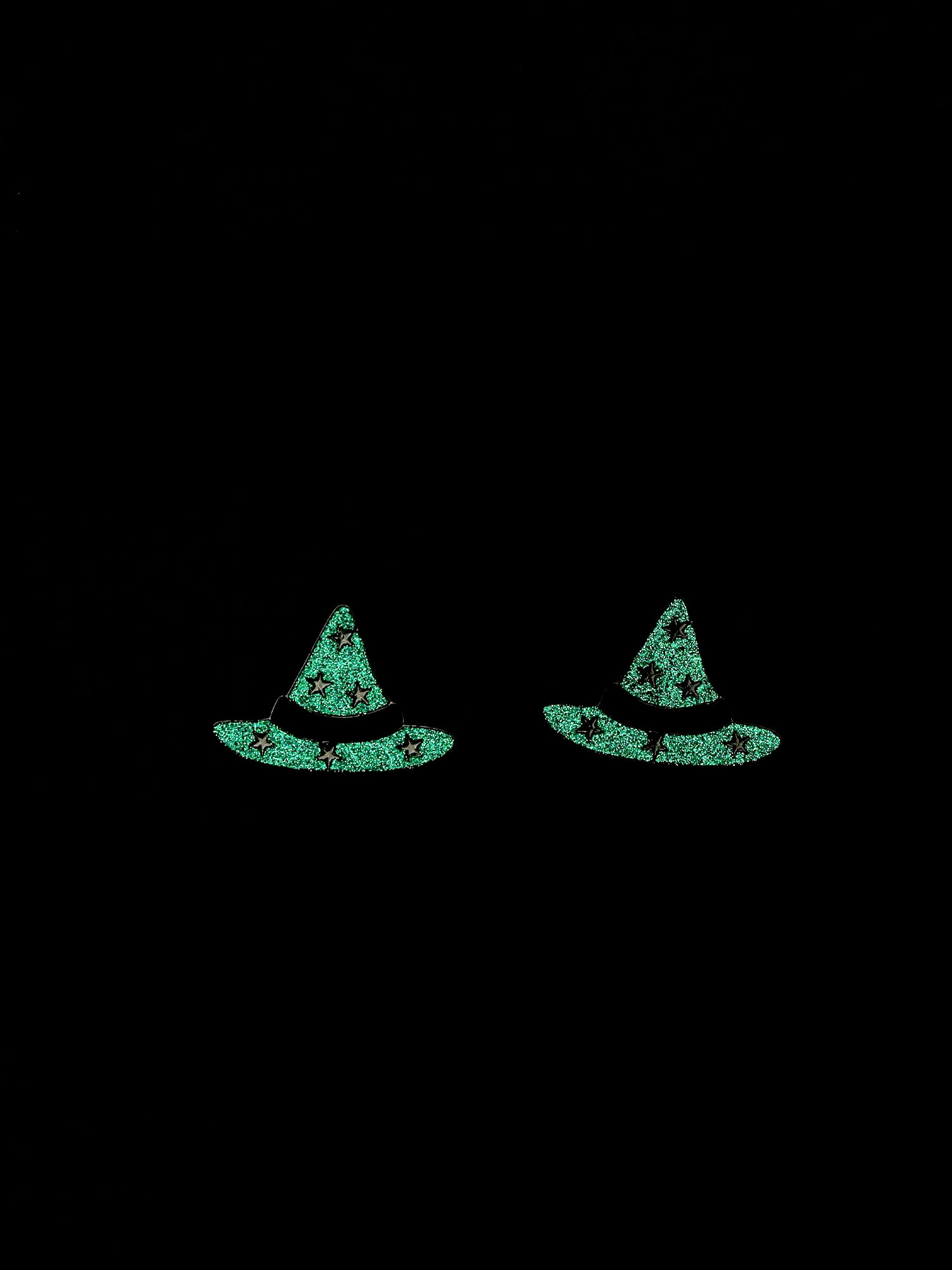 Way to Celebrate Bat & Witch Hat Halloween Stud Earrings, 2 Pairs