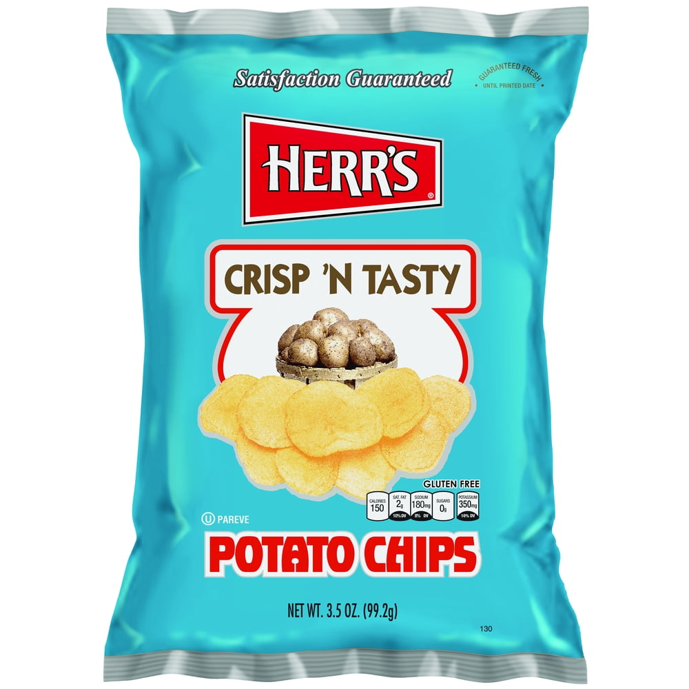 Herr's Potato Chips, Regular, 3.05 Oz, 16 Ct