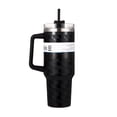 thumbnail image 2 of Mainstays 40oz Black Diamond Pattern Tumbler Stainless Steel Double Wall, 2 of 5