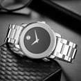 thumbnail image 3 of Watch popular classic ultra-thin men's watch business stainless steel with waterproof brand quartz watch, 3 of 5