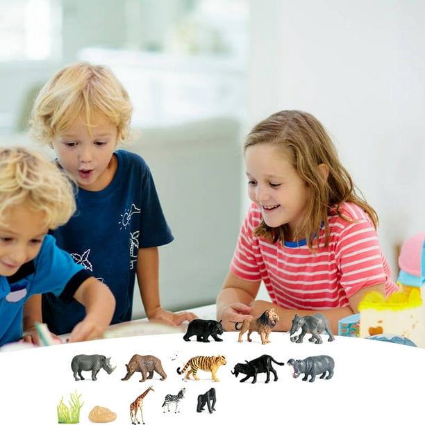 VingaHouse Figurines d'animaux Exquises, Jouets Éducatifs pour Enfants de 3  à 7 Ans, Idéales pour Les Cadeaux d'anniversaire et de Noël (12 pièces)