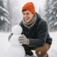 thumbnail image 6 of TOPTIE Winter Cuffed Fisherman Beanie 80g Ribbed Knit Hats Unisex, Warm & Soft Toboggan Cap-Black, 6 of 6