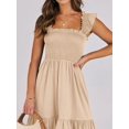 thumbnail image 2 of Women's Ruffled Hem Smocked Cami Dress With Tiered Frill Details 65% Rayon 30% Polyester 5% Spandex Machine Wash Cold, 2 of 18