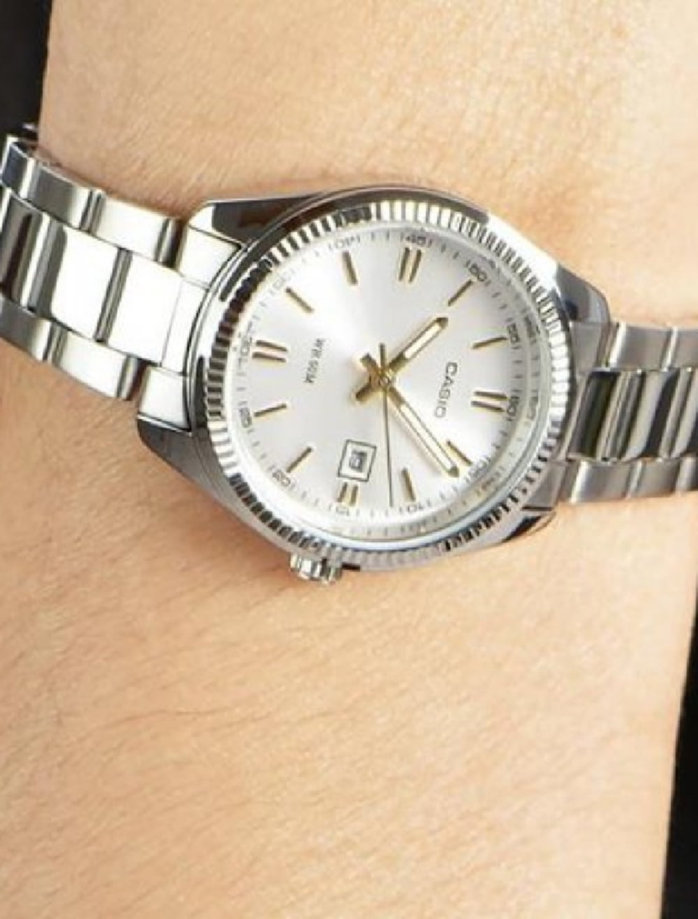 Casio Women's Enticer Quartz Silver Dial Stainless Steel Watch LTP1302D-7A2V