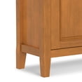 thumbnail image 2 of Simpli Home Amherst 32 inch Wide Solid Wood Transitional Low Storage Cabinet in Light Golden Brown, 2 of 11