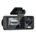 thumbnail image 3 of Cámara Dash 3 cámaras Dash Cam Multi-idioma Claro Espejo retrovisor para automóvil Grabación de video para automóvil Videocámara Gran angular Cámara grabadora para automóvil Grabadora de conducción de, 3 of 8