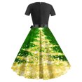 thumbnail image 3 of Robes d'Été Grande Taille pour Femmes 2024 Décontractées à Imprimé Floral à Manches Courtes à Col Rond Longueur Genou Économisez jusqu'à 65 % de Rabais!, 3 of 3