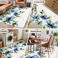 thumbnail image 5 of Blue Green Spring Floral Area Rugs 3'x5', Washable Small Throw Rugs for Living Room Bedroom, Weeping Botanical Summer Indoor Outdoor Rug Non-Slip Low Pile Carpet Runner Reversible Floor Mats, 5 of 8