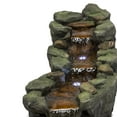 thumbnail image 5 of Alpine Corporation 61" x 18" x 20" Polystone Light-Up Cascading Floor Pump Fountain, Mossy Brown, 5 of 12
