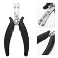 thumbnail image 1 of Pinces d'Extension de Cheveux Mâchoire Carrée 1 Pack en Noir pour Coiffure Précise, 1 of 8