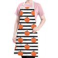 thumbnail image 5 of Fall Pumpkins Pattern Apron-Garden Aprons for Women with Pockets-Cotton Linen Waterproof Kitchen Cooking Gardening Aprons Adjustable for Kitchen,Cooking,BBQ and Salon 33"x27", 5 of 7