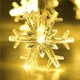 thumbnail image 5 of Injueey Copo de nieve Cadena de luz Boda Fiesta de Navidad Decoración Lámpara Tira Festivo Decorativo Iluminación Accesorios para jardín Iluminación navideña Blanco Cálido 3 Metros, 5 of 6