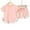 Orange, variant on Lilgiuy Boys Girls 2pcs Summer Outfits Cute Solid Color Short Sleeve T-shirt Tops Elastic Waistband Shorts Set Toddler Clothes Sleepwear(Orange,6-7 Years)