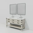 thumbnail image 5 of Norwalk 60 in W White Oak Double Vanity, White Quartz Top, Faucet Set, and 28 in Mirrors, 5 of 9