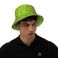 thumbnail image 4 of Fotbe Lime green glitter Sombrero Tipo Pescador con Estampado – Sombrero de Sol de Algodón de Moda para Playa, Golf, Pesca, 4 of 6