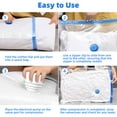 thumbnail image 4 of Torio Electric Vacuum Storage Bags, 20-Pack Space Saver Compression Bags for Clothes, Bedding & Travel, Double-Zip Seal, Electric Pump Included, 4 of 7