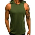 thumbnail image 1 of Fashnice Tee-Shirt Homme Couleur Unie Débardeur Doux Musculation Vert G, 1 of 3