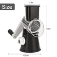 thumbnail image 3 of Dream Snail Rotary Cheese Grater for Kitchen Vegetable Slicer with 3 Drum Blades, Dishwasher Safe Manual Handheld Cheese Shredder, Powerful Suction Base, 3 of 10