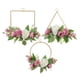 thumbnail image 2 of Guirnalda de 3 flores artificiales para manualidades, ideal para puerta de entrada, decoración de bodas Rosa, 2 of 8