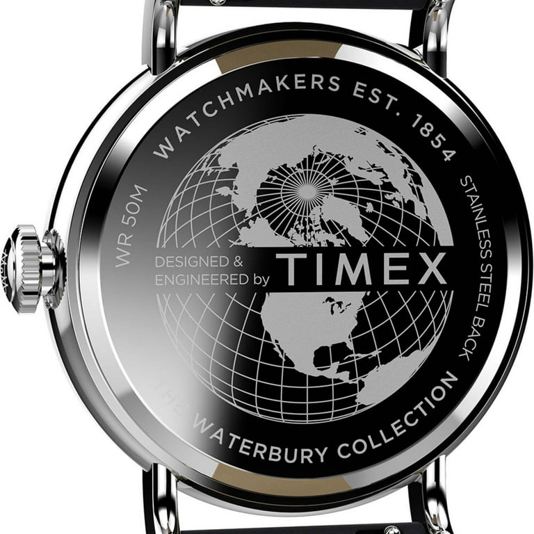 Timex TW2W20200 Men's The Waterbury Quartz Black Dial Strap Watch