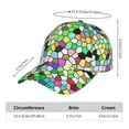 thumbnail image 3 of Kdxio Unisex Colorful Tie Dye Stained Glass Pattern Baseball Cap Unisex Washed Classic Adjustable Hat, 3 of 7