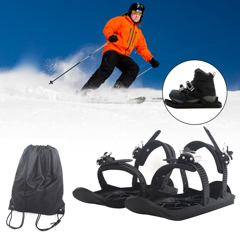 Adjustable Snowshoes Skiing Accessories Mini Sled Snowboard Wall Sport Ski Boots for Men and Women T-REASURE 1Pair Mini Ski Skates 