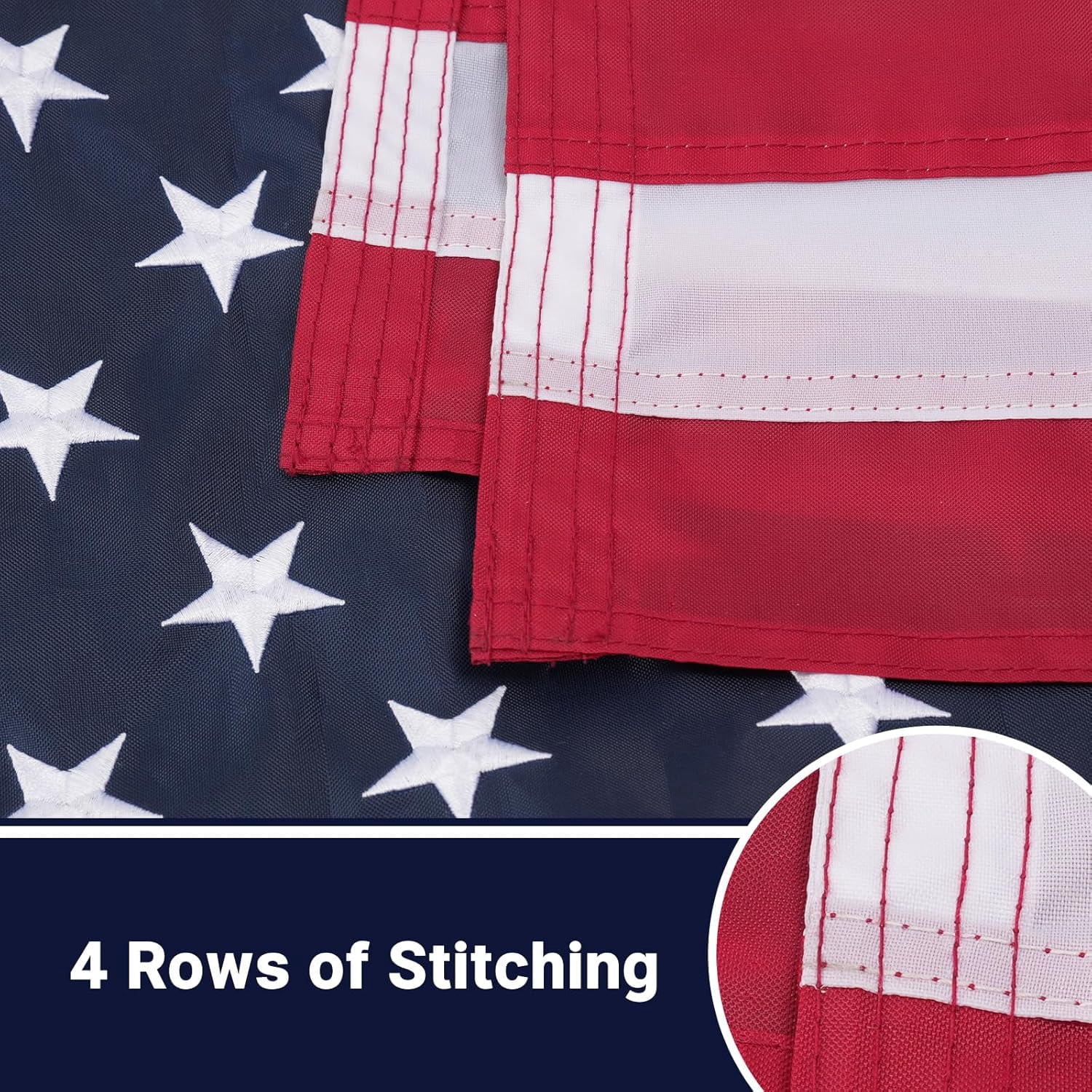 Lanola Embroidered American Garden Flag 12x18 Double Sided, Small American USA Garden Flag for Outside America Yard Lawn Heavy Duty