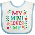thumbnail image 3 of Inktastic My Mimi Loves Me Girls Girls Baby Bib, 3 of 4