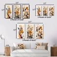 thumbnail image 4 of Designart "Terracotta Wildflowers in Retro Illustration XI" Abstract Botanicals Framed Wall Art Set Of 3 - Brown Modern Frame Gallery Set For Office Decor, 4 of 6