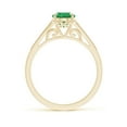 thumbnail image 2 of ANGARA Natural Aeon Vintage Inspired 1.1 ct Emerald Engagement Ring with Milgrain in 14K Yellow Gold for Women (Size-8x6mm) | May Birthstone, Anniversary Jewelry Gift for Women | Natural Emerald Ring, 2 of 11