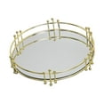 thumbnail image 5 of deevoka Decorative Tray Ideal Gift Tabletop Display for Toiletries Bathroom Cosmetic Golden, 5 of 9