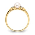 thumbnail image 2 of Primal Gold 14 Karat Yellow Gold Freshwater Cultured Pearl and Diamond Ring, 2 of 5