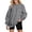 Dark Gray, variant on SUXIAN Womens Sweatshirt Oversized Solid Shoulder Long Sleeve Pullover Loose Winter Women's Sweatshirts M