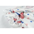 thumbnail image 5 of DDSOL Girls Independence Day Dresses Butterfly Graphics Flutter Sleeves One-Piece White 2-7T, 5 of 7