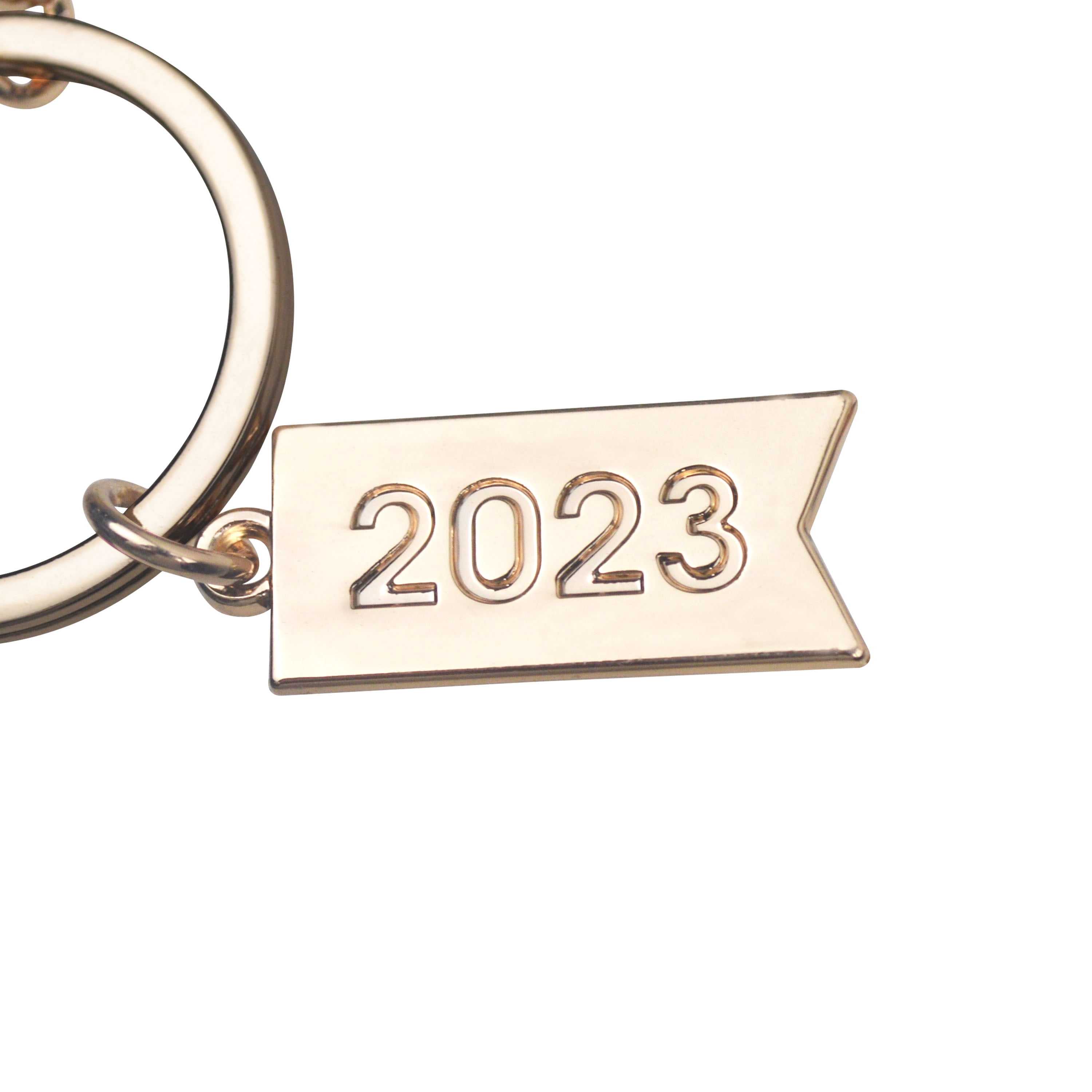 Way To Celebrate Grad Rose Gold/ Black/ Yellow Metal Key chain with Tassel, 5 in H