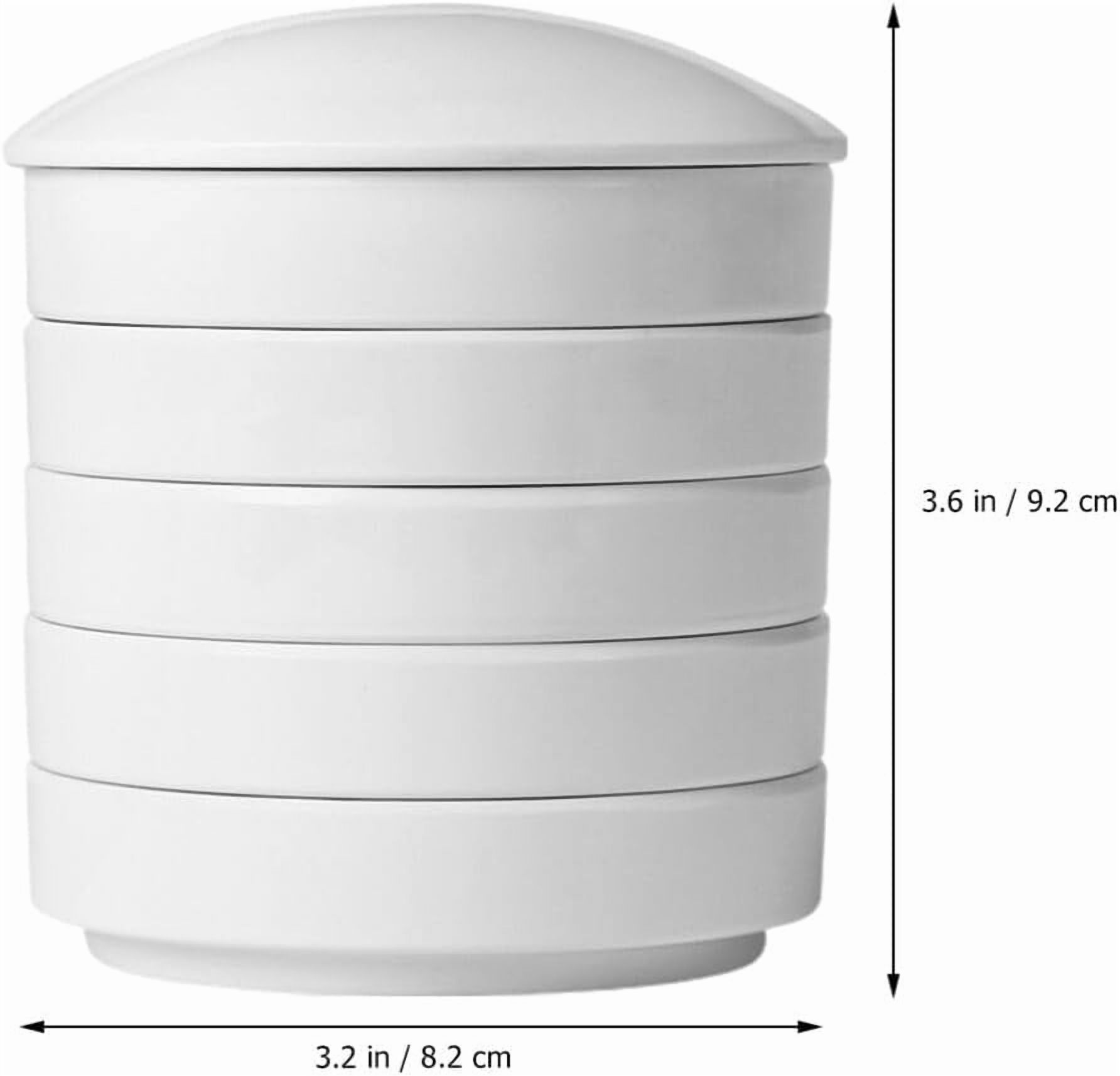 ABPETE Five Layer Ceramic Palette 5 Layers Mixing Trays Set Round Porcelain Watercolor Palettes Sauce Dishes for Artists Students Holding Painting Color S